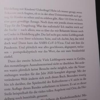 Vorwort des Buchs 111 Orte für Kinder in Heidelberg