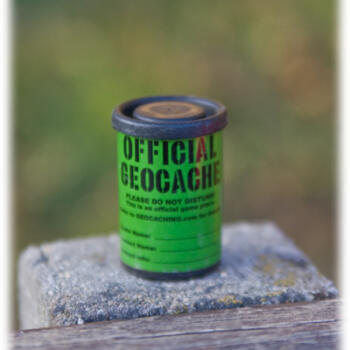 Filmdose als Geocache-Behältnis