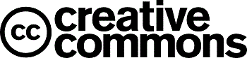 Schriftzug Creative Commons, davor ein CC mit einem Kreis darum als Logo