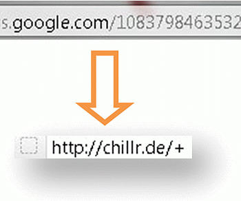 Vergleich kurzer Link und Original bei GooglePlus